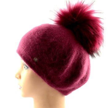 RABIONEK BERET DAMSKI AN24.17PNJ-BORDO