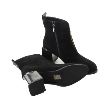 CAMBELL BOTKI DAMSKIE SKÓRZANE 25-98316BK