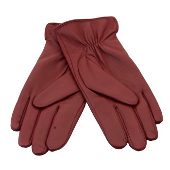 INSIGNIUM RĘKAWICZKI SKÓRZANE IR139 KD-M  BORDO