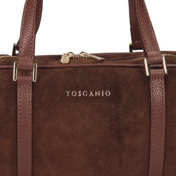 TOSCANIO TOREBKA SKÓRZANA TOS G140 BRĄZ D21