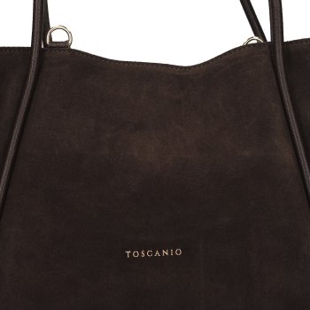 TOSCANIO TOREBKA SKÓRZANA TOS G162 C.BRĄZ D23