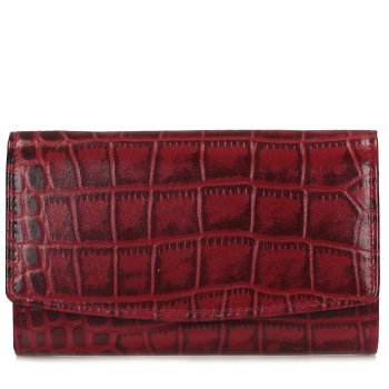 TOSCANIO PORTFEL SKÓRZANY DAMSKI T1127 COCO/CZERWONY