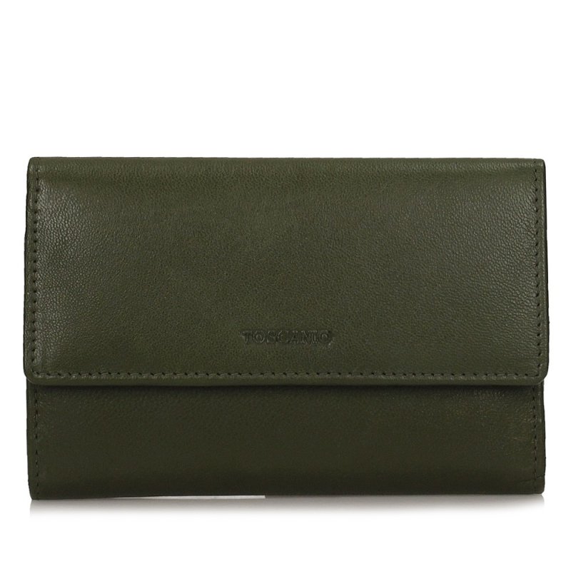 TOSCANIO PORTFEL SKÓRZANY DAMSKI T457 ZIELEŃ