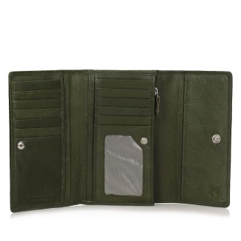 TOSCANIO PORTFEL SKÓRZANY DAMSKI T457 ZIELEŃ