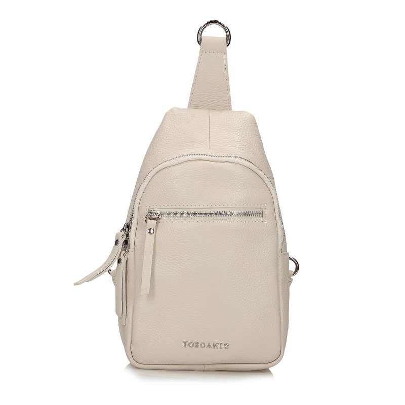 TOSCANIO PLECAK SKÓRZANY TOS F163 KREM D37